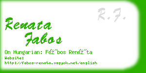 renata fabos business card